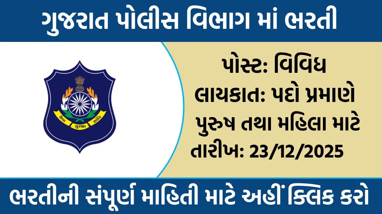 Gujarat Police Recruitment 2025