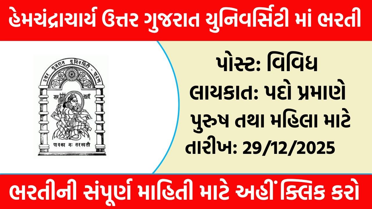 HNGU Recruitment 2025