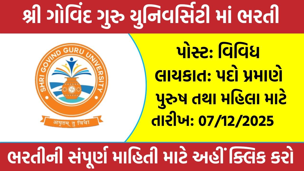 SGGU Recruitment 2025